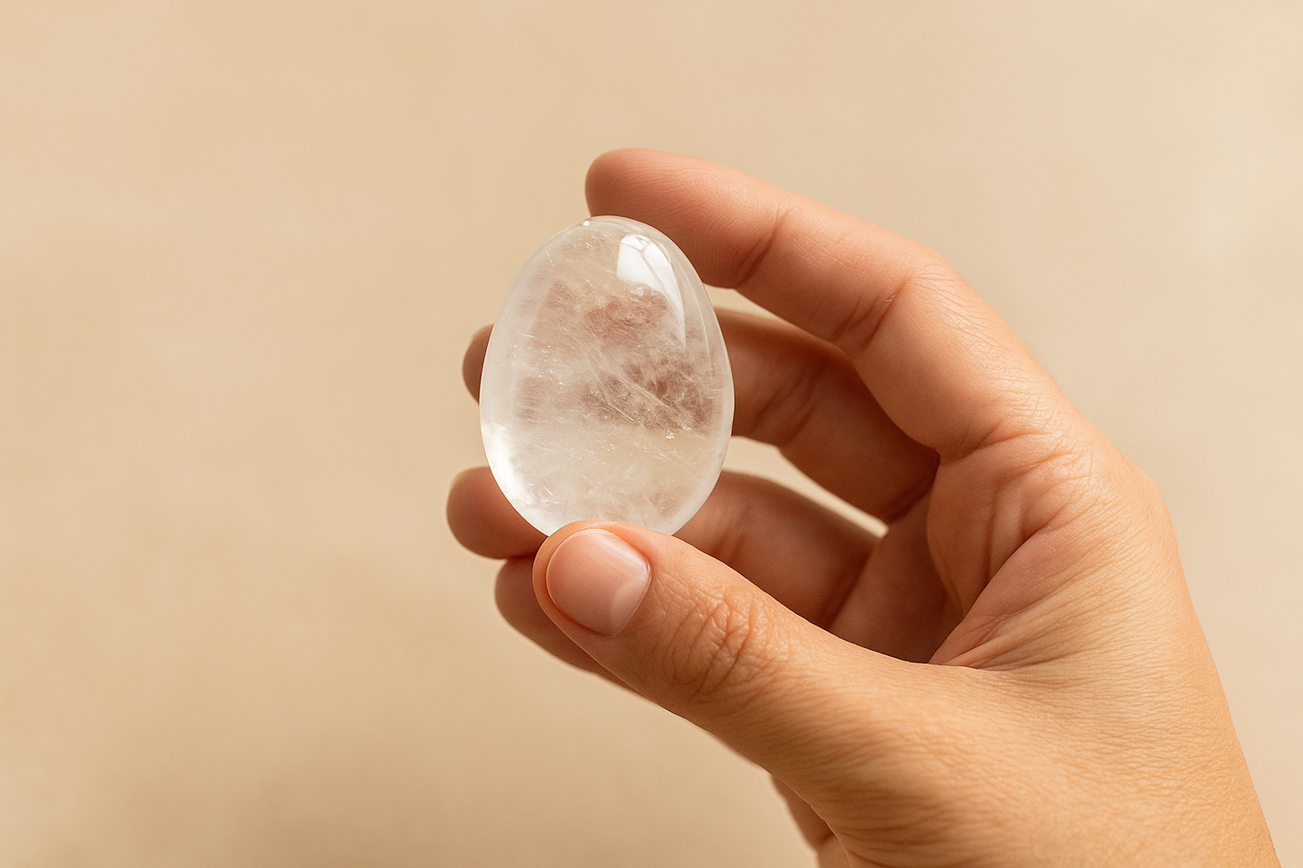 Pierre apaisante en quartz transparent – Clarté & recentrage sensoriel