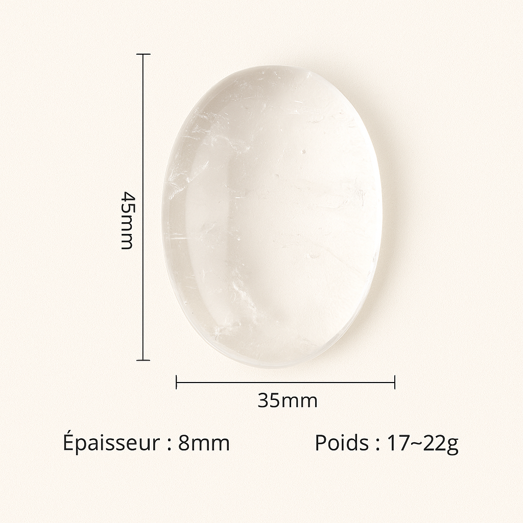 Pierre apaisante en quartz transparent – Clarté & recentrage sensoriel